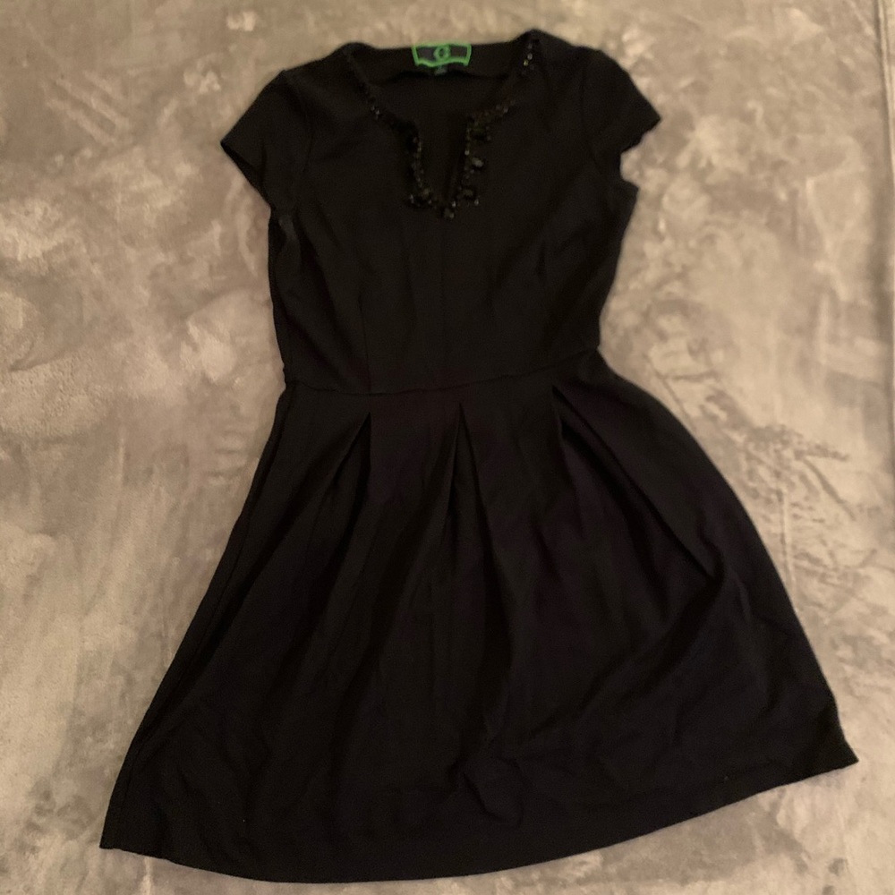 C. Wonder Black Dress with Jeweled Accents, Size L